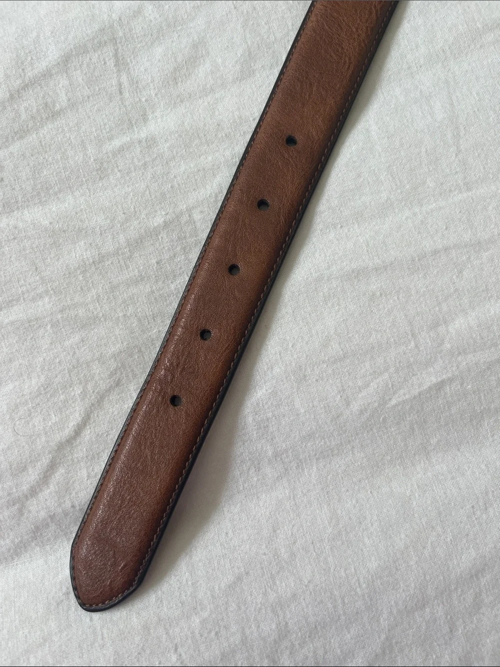 Cat & Jack Brown Faux Leather Belt with Silver Buckle, Size XL